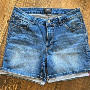 Curve Women's Blue Denim Shorts